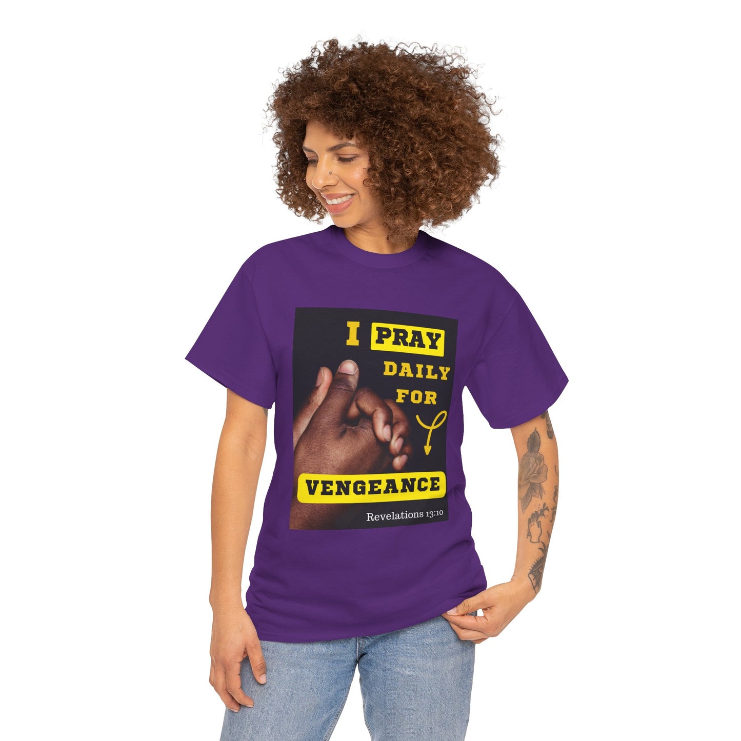 I Pray for Vengeance Unisex Cotton Tee