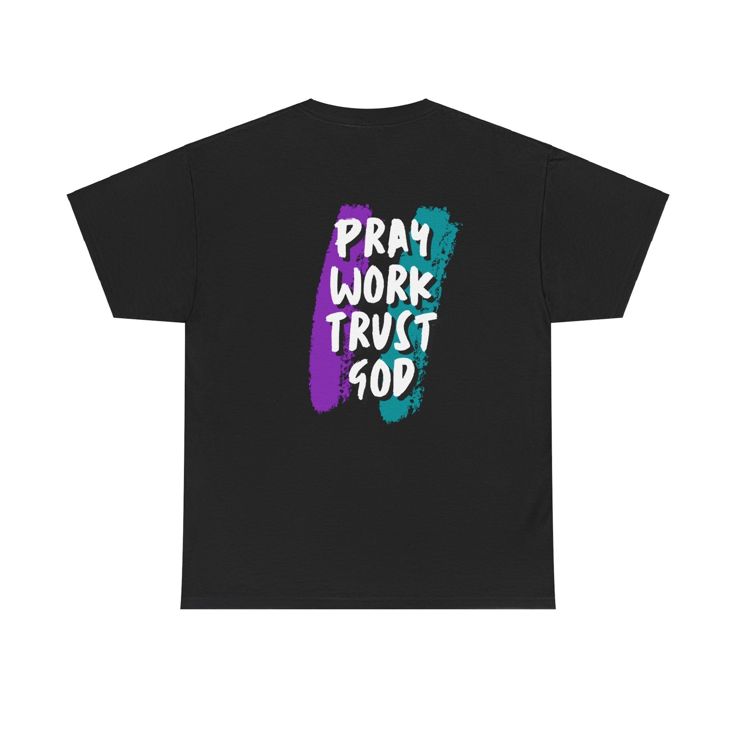 Pray Work Trust God Unisex Heavy Cotton Tee