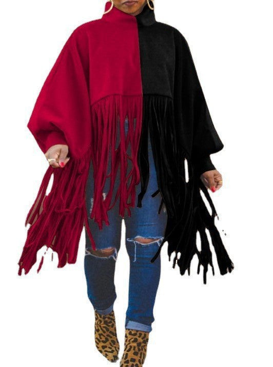 Women's Long Sleeve Fringe Top