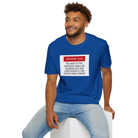 Unisex Proverbs 10:28 Tee